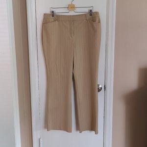 Pinstripe tan pants
